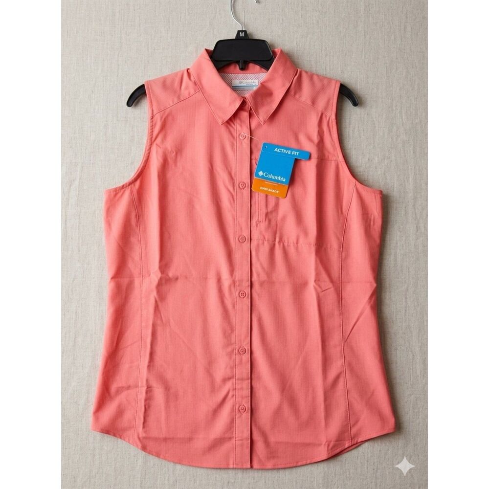 NWT • Columbia PFG Tamiami Sleeveless Button Up Shirt NWT Women's Size M